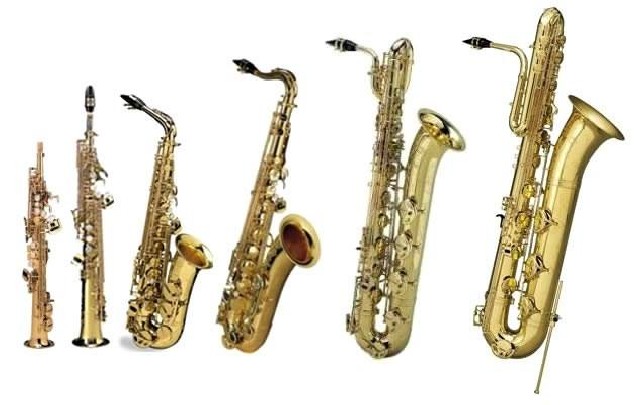 Tamanhos do Saxofone